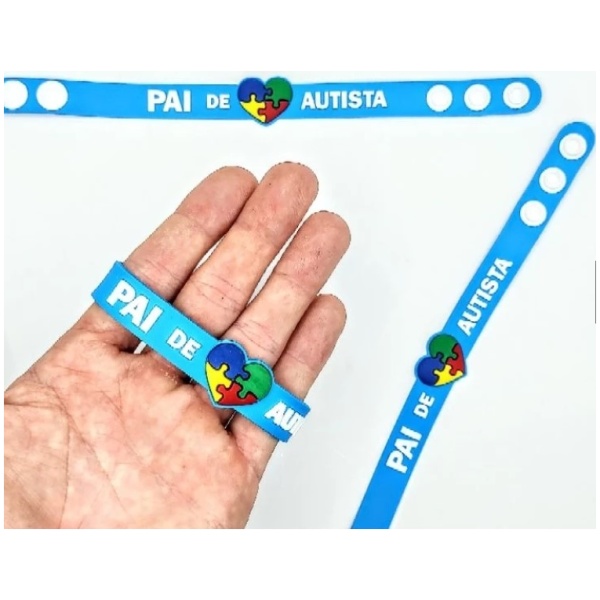 Pulseira Pai de Autista Cor Azul