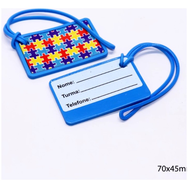 Tag Identificação Mochila Autismo - Volta As Aulas - À Prova D'água